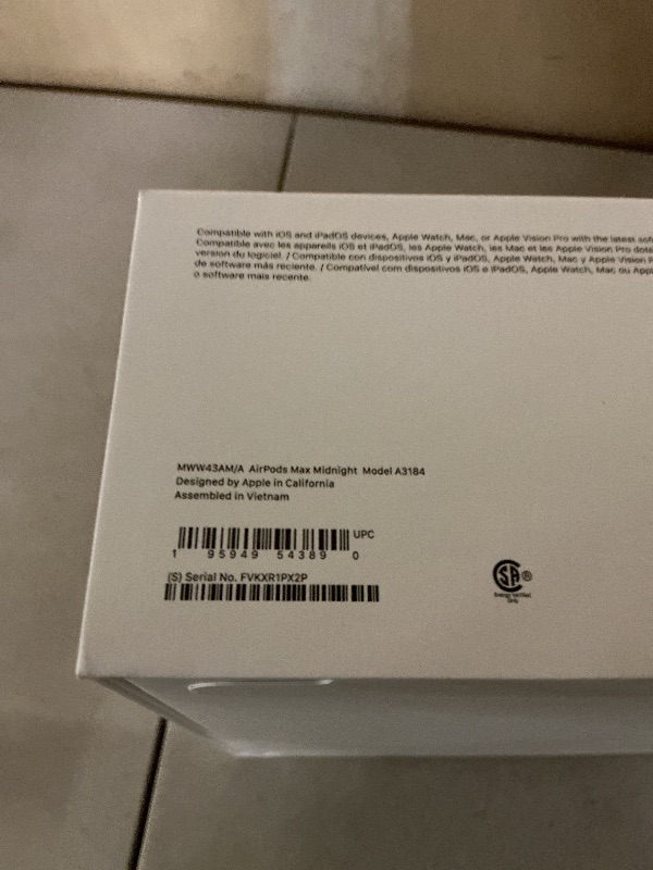 Photo 1 of Apple AirPods Max Wireless Over-Ear Headphones, Pro-Level Active Noise Cancellation, Transparency Mode, Personalized Spatial Audio, USB-C Charging, Bluetooth Headphones for iPhone - Midnight