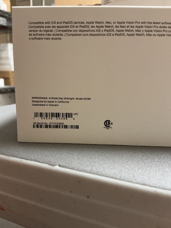 Photo 1 of Apple AirPods Max Wireless Over-Ear Headphones, Pro-Level Active Noise Cancellation, Transparency Mode, Personalized Spatial Audio, USB-C Charging, Bluetooth Headphones for iPhone - Midnight