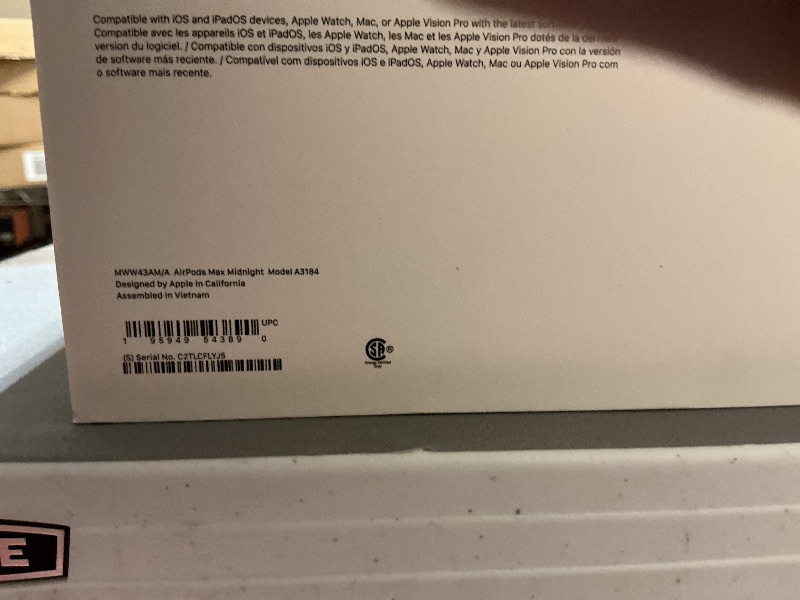 Photo 1 of Apple AirPods Max Wireless Over-Ear Headphones, Pro-Level Active Noise Cancellation, Transparency Mode, Personalized Spatial Audio, USB-C Charging, Bluetooth Headphones for iPhone - Midnight