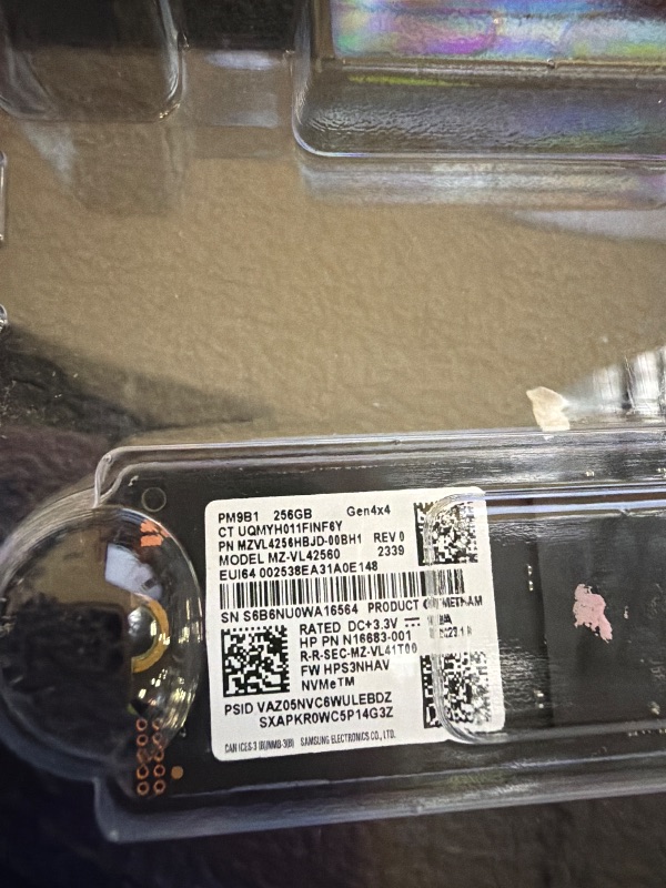 Photo 1 of Samsung SSD 256 GB
