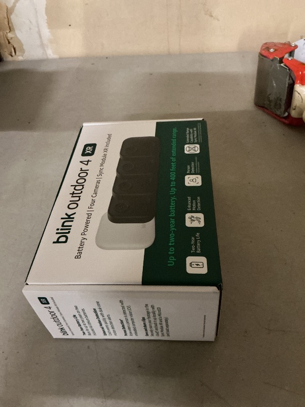 Photo 1 of Blink Outdoor 4 XR – two-year battery wireless camera with 4x security coverage, 1000 ft open-air range or 400 ft with typical use — 4 camera system.