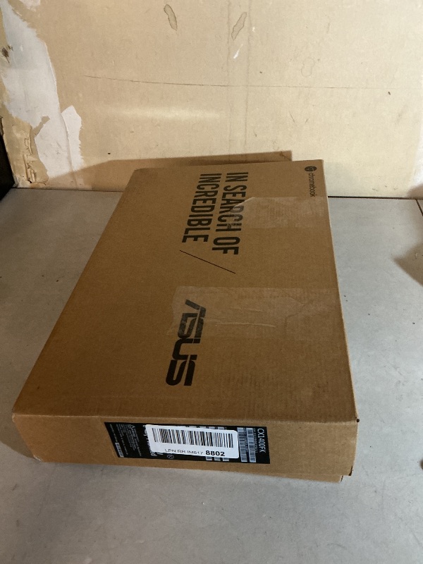 Photo 1 of ASUS Chromebook Flip CX1 Convertible Laptop, 14" FHD NanoEdge 360-degree Touchscreen, Intel Celeron N4500 Processor, 128GB eMMC Storage, 8GB RAM, ChromeOS, Transparent Silver, CX1400FKA-AS88FT