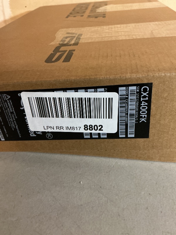 Photo 1 of ASUS Chromebook Flip CX1 Convertible Laptop, 14" FHD NanoEdge 360-degree Touchscreen, Intel Celeron N4500 Processor, 128GB eMMC Storage, 8GB RAM, ChromeOS, Transparent Silver, CX1400FKA-AS88FT