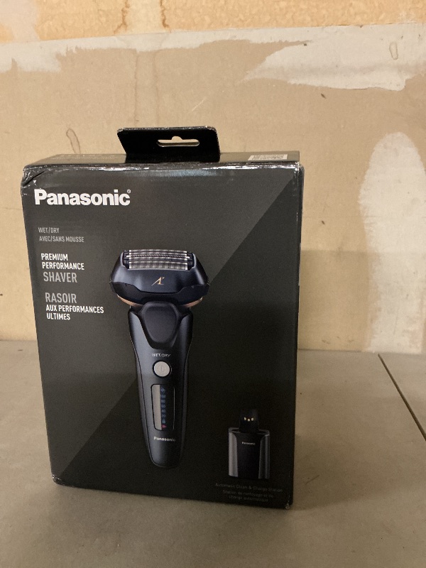 Photo 1 of Panasonic Electric Razor for Men, Electric Shaver for Men, ARC5 with Premium Automatic Cleaning and Charging Station, Wet Dry Shaver, Cordless Razor, with Pop-Up Trimmer ES-LV97-K, Black