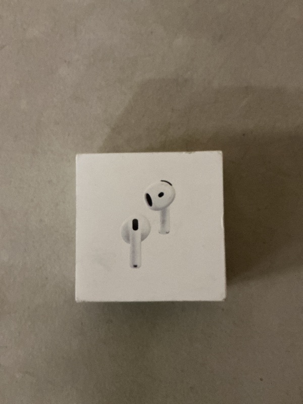 Photo 1 of Apple AirPods 4 Wireless Earbuds, Bluetooth Headphones, Personalized Spatial Audio, Sweat and Water Resistant, USB-C Charging Case, H2 Chip, Up to 30 Hours of Battery Life, Effortless Setup for iPhone