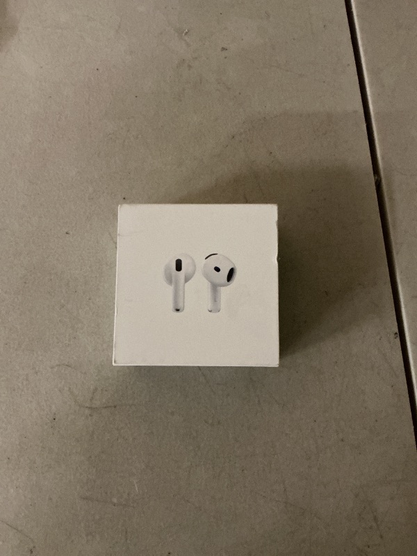 Photo 1 of Apple AirPods 4 Wireless Earbuds, Bluetooth Headphones, Personalized Spatial Audio, Sweat and Water Resistant, USB-C Charging Case, H2 Chip, Up to 30 Hours of Battery Life, Effortless Setup for iPhone