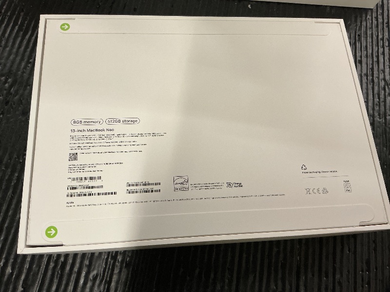 Photo 1 of Apple 2026 MacBook Neo 13-inch Laptop with A18 Pro chip: Built for AI and Apple Intelligence, Liquid Retina Display, 8GB Unified Memory, 512GB SSD Storage, 1080p FaceTime HD Camera, Touch ID; Citrus