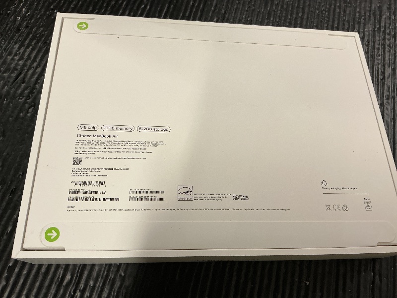 Photo 1 of Apple 2026 MacBook Air 13-inch Laptop with M5 chip: Built for AI, 13.6-inch Liquid Retina Display, 16GB Unified Memory, 512GB SSD, 12MP Center Stage Camera, Touch ID, Wi-Fi 7; Silver