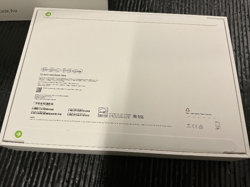 Photo 1 of Apple 2026 MacBook Neo 13-inch Laptop with A18 Pro chip: Built for AI and Apple Intelligence, Liquid Retina Display, 8GB Unified Memory, 512GB SSD Storage, 1080p FaceTime HD Camera, Touch ID; Citrus