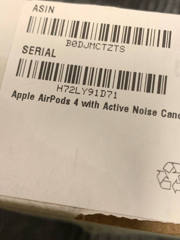 Photo 1 of Apple AirPods 4 with Active Noise Cancellation (Renewed)