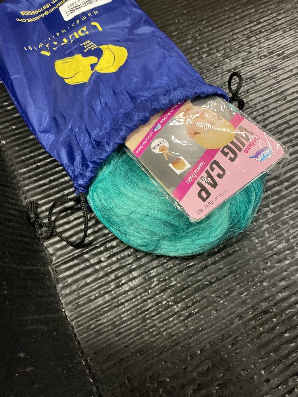 Photo 1 of Ubetta Turquoise Lace Front Wigs Human Hair 24 Inch Glueless Transparent 13x6 Lace Front Wigs Human Hair Pre Plucked Colored Aqua Blue Wig Human Hair 180% Density HD Lace Front Wigs for White Women
