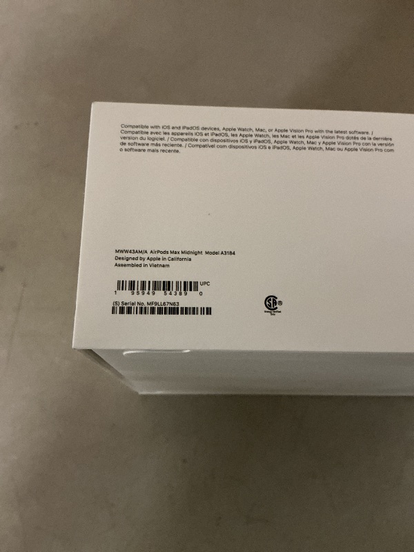 Photo 1 of Apple AirPods Max Wireless Over-Ear Headphones, Pro-Level Active Noise Cancellation, Transparency Mode, Personalized Spatial Audio, USB-C Charging, Bluetooth Headphones for iPhone - Midnight