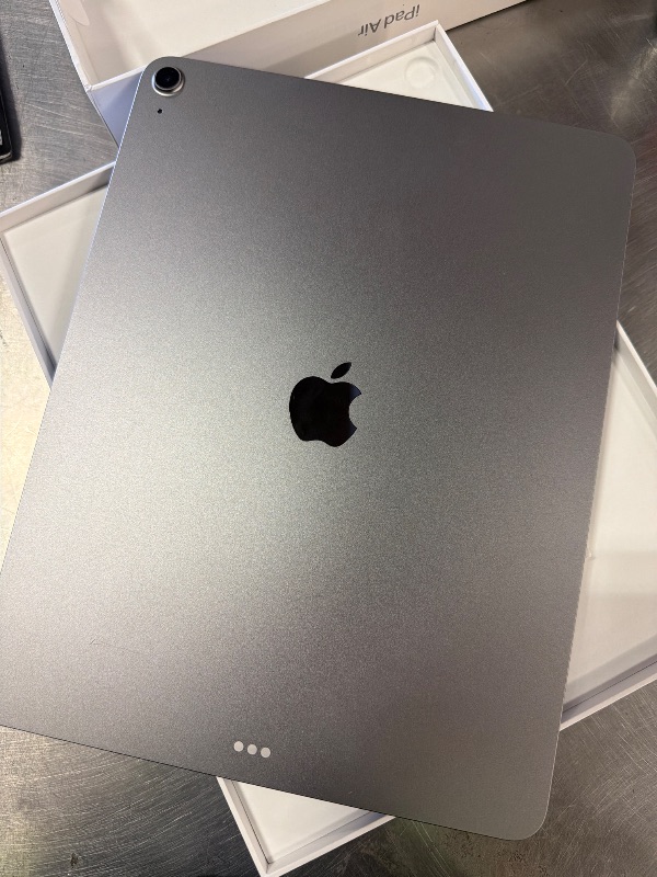 Photo 1 of Apple iPad Air 13-inch with M3 chip Built for Apple Intelligence, Liquid Retina Display, 128GB, 12MP Front/Back Camera, Wi-Fi 6E, Touch ID, All-Day Battery Life — Space Gray