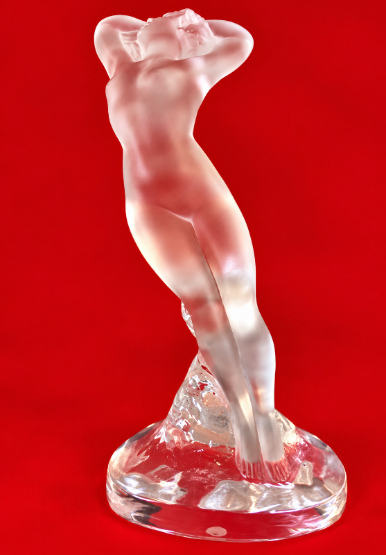 Photo 1 of LALIQUE CRYSTAL FIGURINE, NUDE DANCING WOMAN H10”