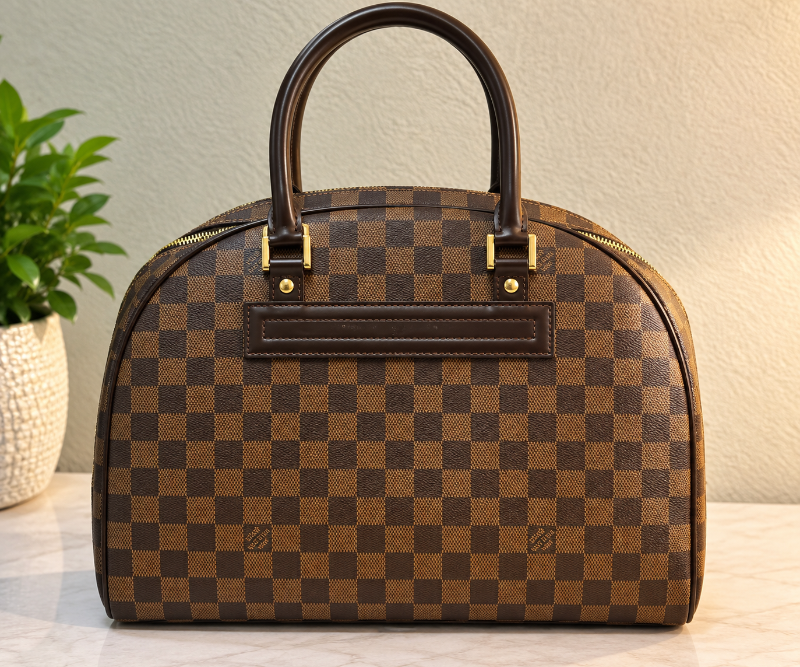 Photo 1 of AUTHENTICATED LOUIS VUITTON: DAMIER EBENE NOLITA BAG