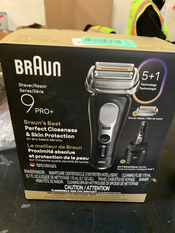 Photo 1 of Braun Series 9 PRO+ Electric Shaver, Pro SensoAdapt, 6in1 SmartCare Center, Wet & Dry Razor, 9660CCPS, Black