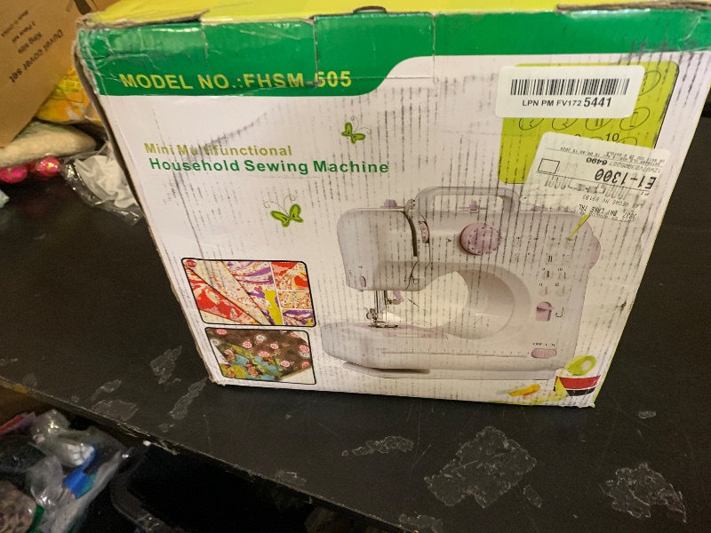 Photo 1 of Mini Sewing Machine, Portable Electric Sewing Machine for Beginners with 12 Built-In Stitches, Dual Speed & Lightweight for Crafting Mending, Work Light, Quick Repair on Fabrics, Household Use