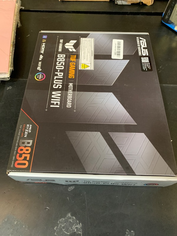 Photo 1 of ASUS TUF Gaming B850-PLUS WiFi AMD B850 AM5 DDR5 8000 DP HDMI 3X M2 USB3.2 Gen 2x2 WiFi 7 + BT Aura RGB 2.5Gbit LAN ATX 14+2+1 Power Stages, 1xGen5 M.2, Ready for Advanced AI PC197105781603
