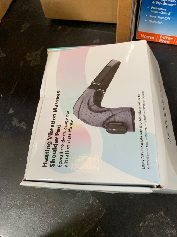 Photo 1 of Heated Shoulder Wrap, Shoulder Heating Pads Massager for Men Women, Electric Cordless Vibration Massage Heated Shoulder Braces with 3 Heating Setting, Left Right Shoulder Massage