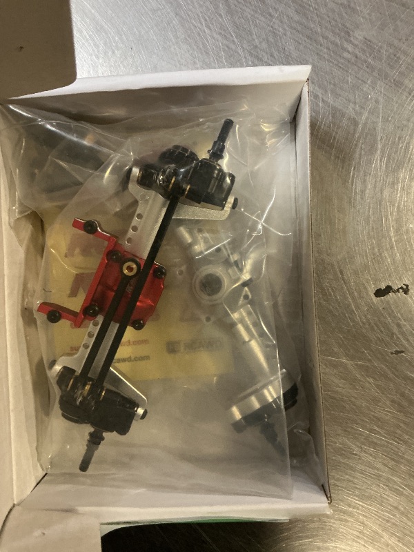 Photo 1 of RCAWD 10% Speed Increase Diff Locker & Differential Portal Axles Front & Rear Set Converted for FMS FCX24 Power Wagon Smasher Lemur K5 Blazer & FCX18 LC80 Upgrades Brass Weighted Parts Silver