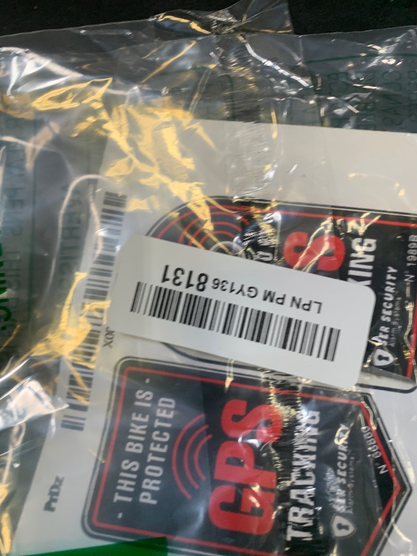 Photo 1 of CartNest- (2Pcs) Warning GPS Tracking Sticker | Tracker Alarm | car - Bike - Motorcycle Protected Bumper Sticker 3 in x 3.5 in (Black/Red)