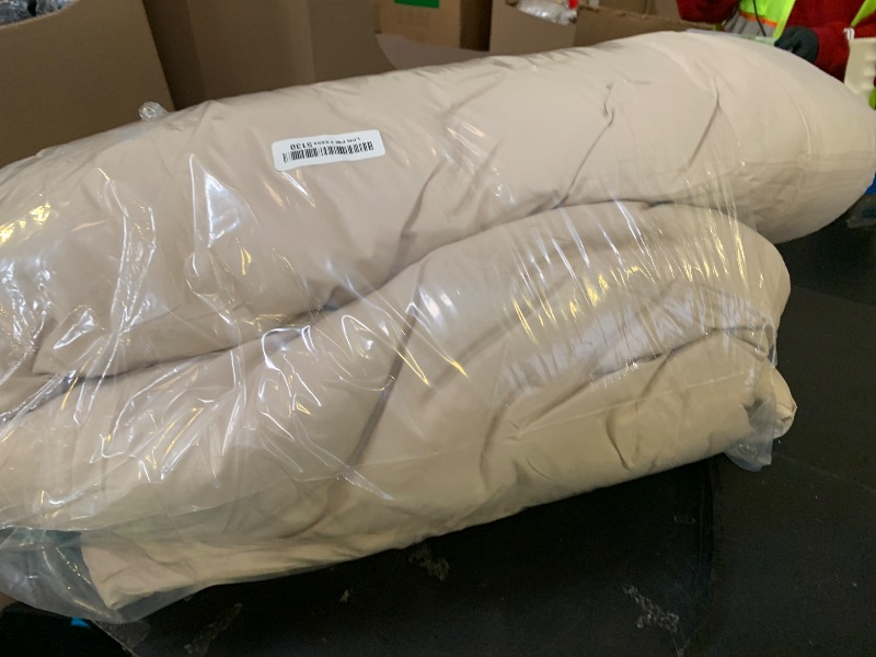 Photo 1 of Bedsure California King Comforter Set Beige - Bed in a Bag Cal King Bedding Set 7 Pieces, GentleSoft™ Pintuck Bed Set Gift for Family, Pinch Pleat Beige Comforter with Sheets, Pillowcases & Shams
