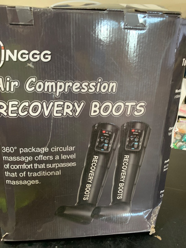 Photo 1 of YINGGG Leg Massager with Heat and Compression: Cordless Recovery System for Improved Circulation, Professional Foot Massage Boots with 5 Massage Areas, 8 Intensities(Two Legs)-Small