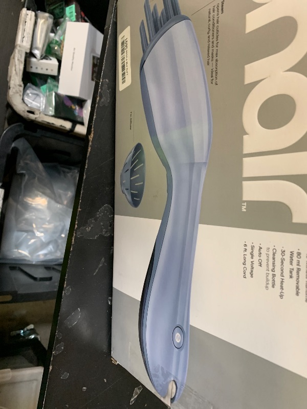 Photo 1 of Infiniti PRO by CONAIR Steam Therapy Hair Steamer, Portable Styling Tool with 7-Inch Diffuser Attachment, 30-Second Heat-Up, Penetrating Steam for Detangling, Reshaping, and Volumizing Curls, Blue