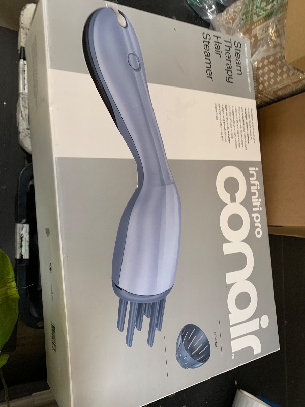 Photo 1 of Infiniti PRO by CONAIR Steam Therapy Hair Steamer, Portable Styling Tool with 7-Inch Diffuser Attachment, 30-Second Heat-Up, Penetrating Steam for Detangling, Reshaping, and Volumizing Curls, Blue