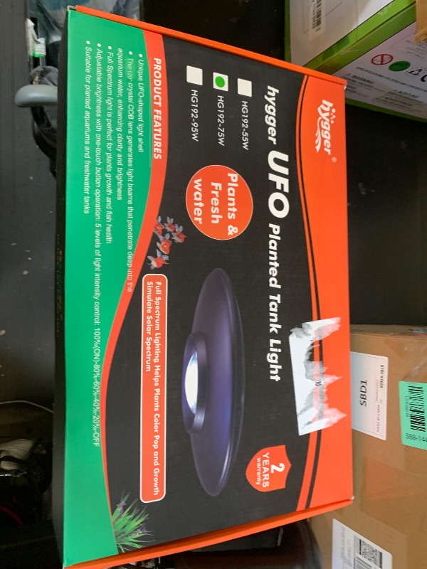 Photo 1 of hygger 75W High PAR Aquarium LED Light, 5 Adjustable Brightness Full Spectrum Fish Tank Lamp & Stand Kit Ideal for Aquascaping Planted Tank Fish Display Shrimp Tank Paludarium