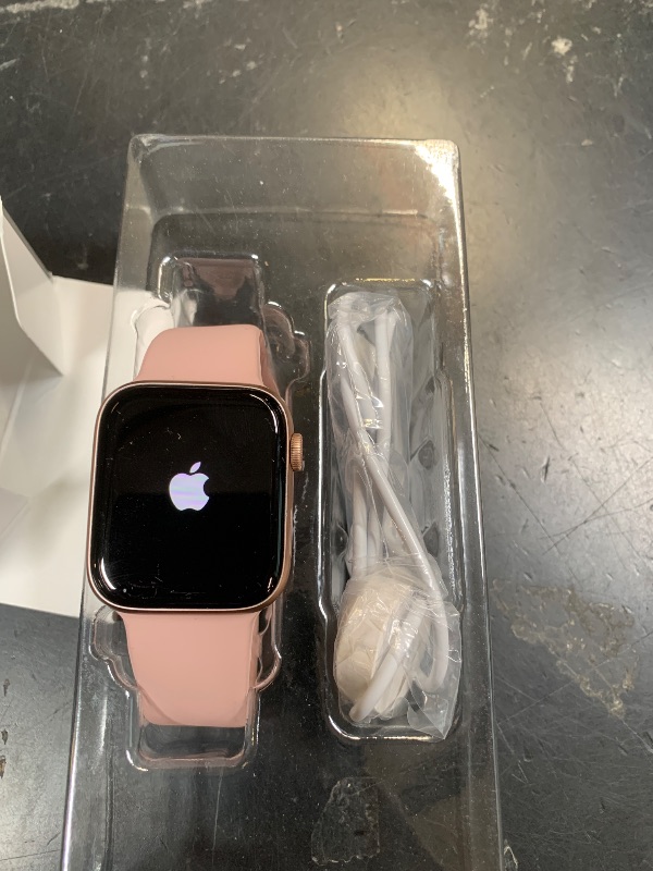 Photo 1 of Apple Watch Series 5 (GPS + Cellular, 44MM) - Gold Aluminum Case with Pink Sand Sport Band (Renewed)