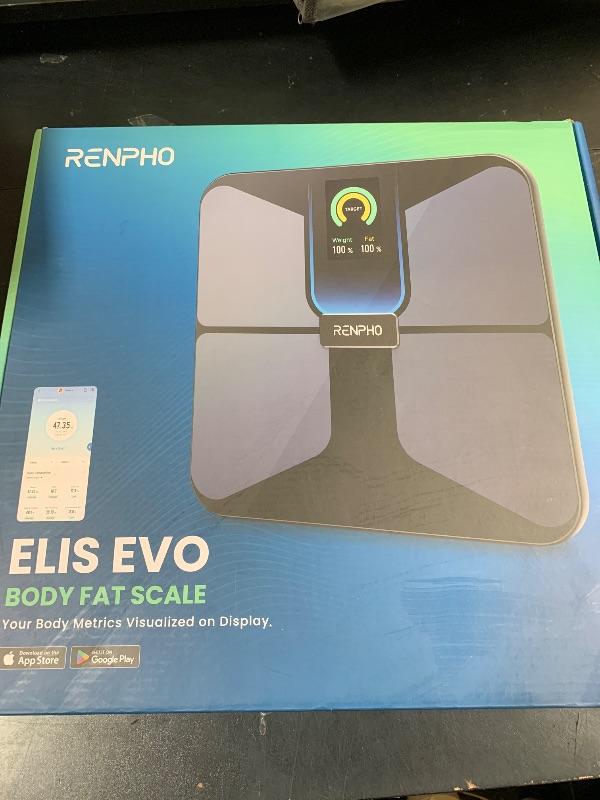 Photo 1 of RENPHO Scale with BMI, Body Fat, Muscle Mass, Smart Scale for Body Weight, Wi-Fi & Bluetooth Body Composition Scale, Rechargeable, Elis Evo