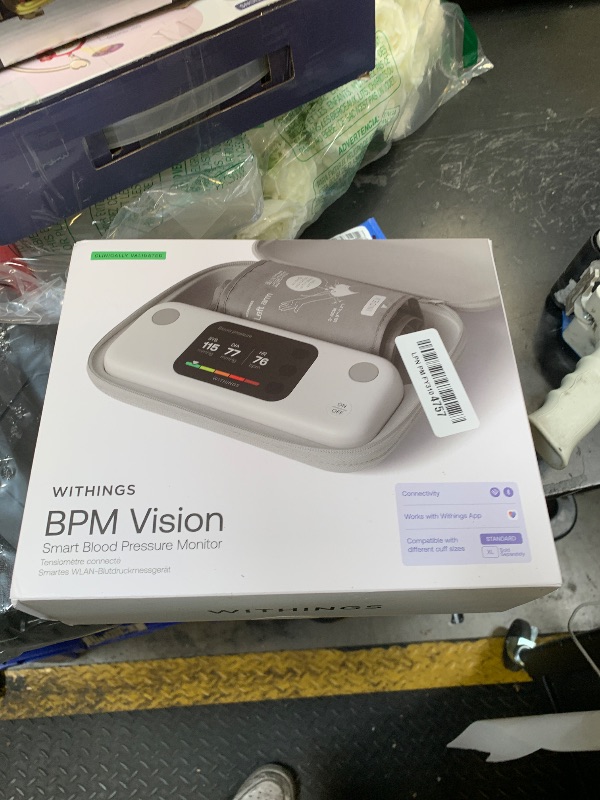 Photo 1 of Withings BPM Vision – Smart Arm Blood Pressure Monitor | FDA-Cleared | Easy-to-use, Accurate Systolic & Diastolic Measurements, Wide Range Cuff | Wi-Fi & Bluetooth | iOS & Android | FSA/HSA