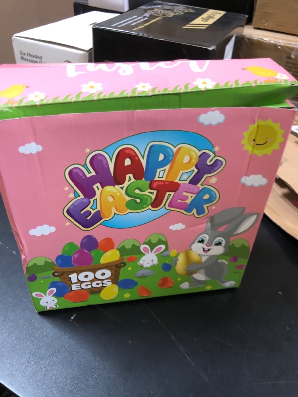 Photo 1 of 100 Pack Fillable Plastic Easter Eggs Bulk Include 6 Surprise Golden Eggs, 2.4 Inch Bright Color Empty Easter Eggs for Easter Hunts, Basket Stuffers Fillers, Easter Party Favors Classroom Prize