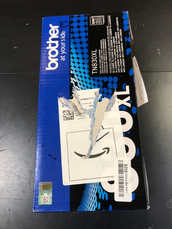Photo 1 of Brother Genuine TN830XL Black High Yield Printer Toner Cartridge - Print up to 3,000 Pages(1)