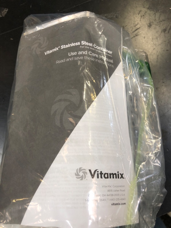 Photo 1 of Vitamix 48-Ounce Stainless-Steel Blender Container with SELF-DETECT, Dishwasher-Safe, BPA-Free Clear Lid, Laser-Cut Stainless-Steel Blades, Compatible with All Full-Size Vitamix Blenders