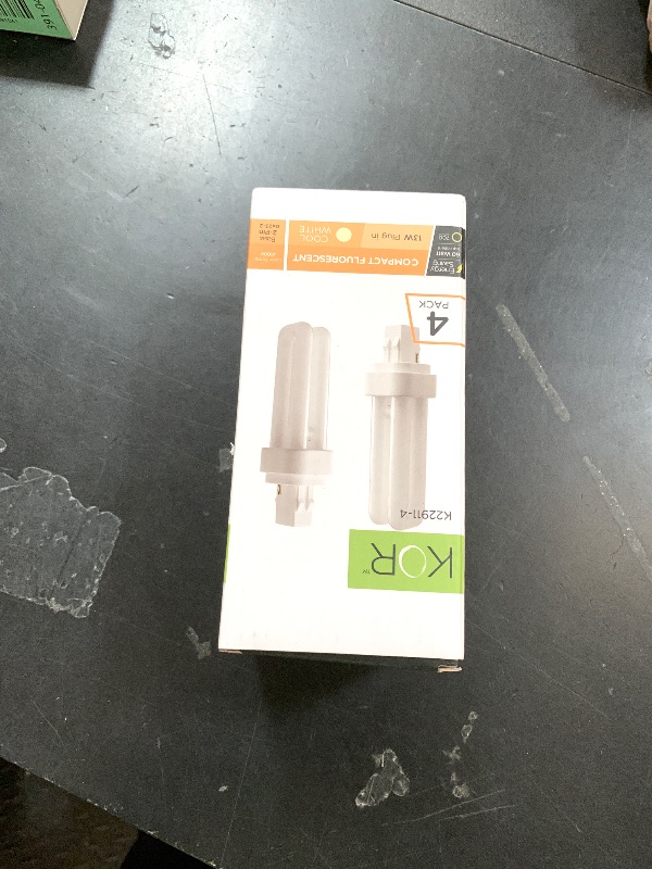 Photo 1 of (4 Pack) 13 Watt Double Tube – 2 Pin (GX23-2) Base - 4100K CFL-Plug-in Replacement for Sylvania 21120/20708 - CF13DD/841/ECO - GE 97589 - F13DBX23/841/ECO - Philips 383133 PL-C13W/41/USA/ALTO.