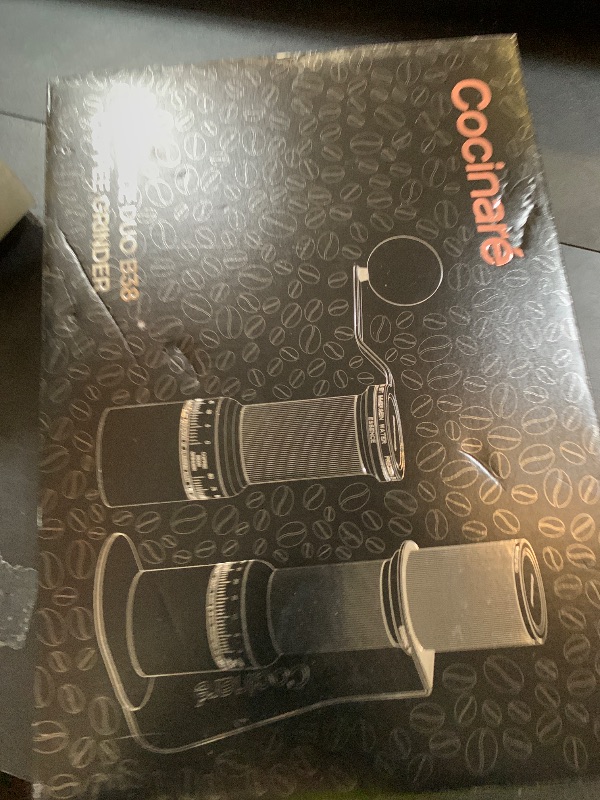 Photo 1 of Cocinare ESSENCE DUO B38 Ultra Coffee Grinder - Electric Wireless 2-in-1 Removable Countertop Manual Grinder Kit, 80 Precision Setting, GhostEdge Burr - Design for Pour-over & Espresso (Vintage White)