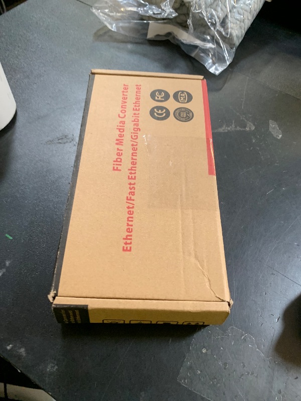 Photo 1 of 1.25G/s Gigabit Single Mode Fiber Optic Modem, SFP to RJ45 Fiber to Ethernet Media Converter, Auto-Negotiation Optical Network Terminal, Plug and Play, Durable Metal Casing