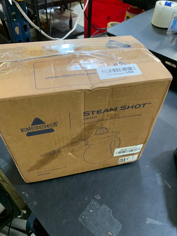 Photo 1 of BISSELL Steam Shot Omni Pressurized Handheld Multi-Surface Natural Portable Steam Cleaner with 7 tools for tile, grout, windows, bathrooms, kitchen, auto