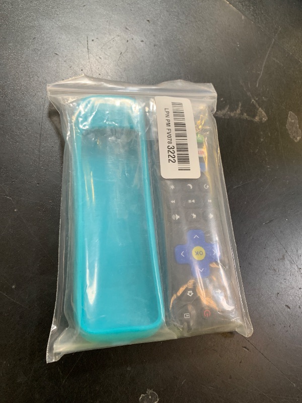 Photo 1 of [w/Cover] 1-clicktech 2-in-1 for Roku TV and Box Remote TCL Hisense ONN Sanyo Sharp Hitachi Element Insignia Westinghouse LG JVC Magnavox Roku TV w/ 12 Opt. Channels (Remote + Turquoise Case)