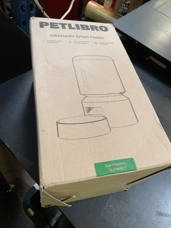 Photo 1 of PETLIBRO Automatic Cat Feeder, 5G WiFi Automatic Dog Food Dispenser with Freshness Preservation, 5L Timed Pet Feeder with Low Food Sensor, Up to 10 Meals Per Day, Granary Black