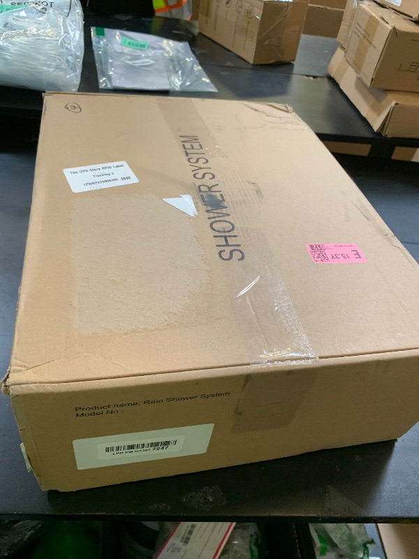 Photo 1 of SR SUN RISE 10 Inches Wall Mounted Shower System with Tub Spout Shower Tub Faucets Sets Complete Newer Model High Pressure 3-Spray Rain Shower Head and 6-Setting Handheld Combo, Matte Black