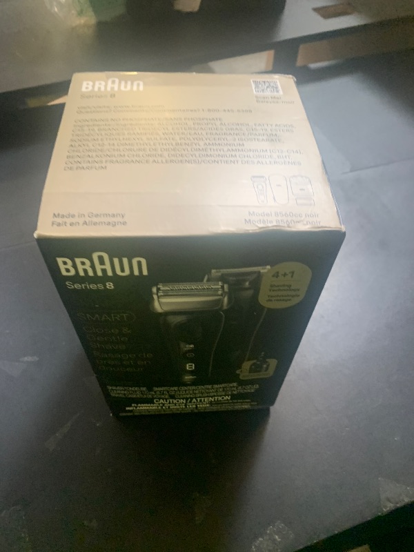 Photo 1 of Braun Series 8 8560cc Electric Razor for Men, 4+1 Shaving Elements & Precision Long Hair Trimmer, 5in1 SmartCare Center, Close & Gentle Even on Dense Beards, Wet & Dry Electric Razor, 60min Runtime