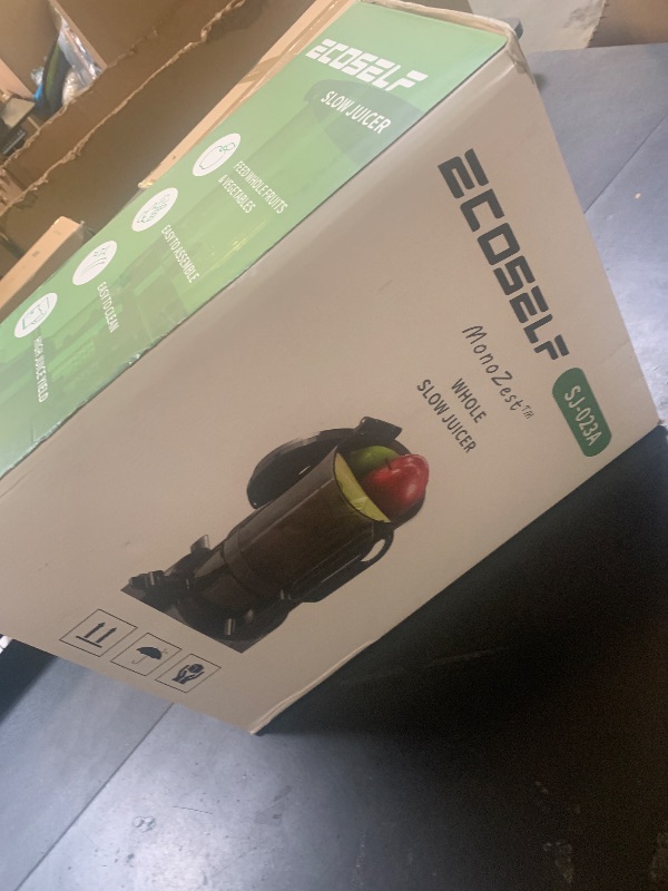 Photo 1 of ECOSELF Juicer Machines, 5.3" Large Mouth Feed Chute with Self Feeding & Hands-Free Design, Juice Extractor Machine for Fruit & Leafy Greens, Juicer Machine Easy to Clean, With Pusher