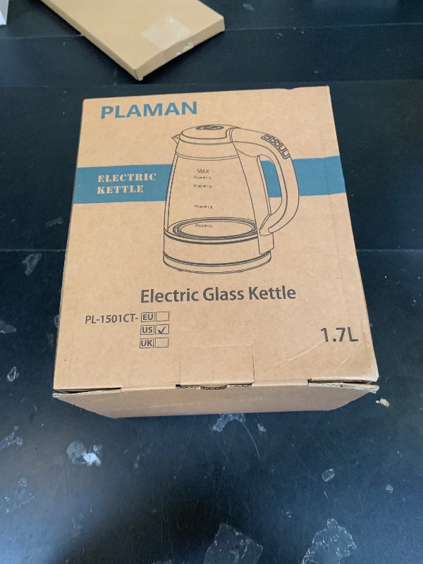 Photo 1 of 1500W Electric Kettle with Temperature Control - 6-Temp Presets for Tea/Coffee, Double Wall Cool-Touch, 4H Keep Warm, 1.7L Borosilicate Glass & BPA-Free, Fast Boil for Home/Office