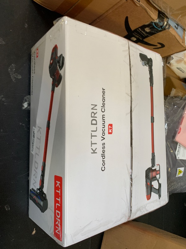 Photo 1 of *****NONFUNCTIONAL, FOR PARTS ONLY******
KTTLDRN Cordless Vacuum Cleaner, 500W 45Kpa 60Mins Stick Vacuum Cleaner for Home, Self-Standing Vacuum with 1.5L Dust Cup and HEPA Filter, Anti-Tangle Brush for Hardwood Floors, Carpets, and Pet Hair