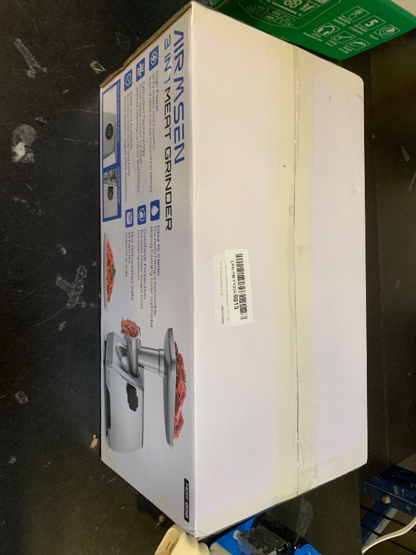 Photo 1 of AIRMSEN Electric Meat Grinder & Mincer – Heavy Duty Professional Stainless Steel Sausage Maker & Stuffer with 3 Plates, 2 Stainless Blades & Kubbe Kit – Fast, Quiet, Easy to Clean for Home Kitchen Use