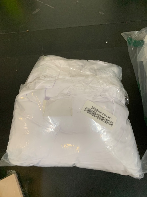 Photo 1 of 10x10ft Wrinkle Free White Backdrop Curtain for Parties Soft Fabric Drapes Wedding White Curtain Backdrop for Birthday Party Decorations Background for Photography 5x10ft, 2 Panels