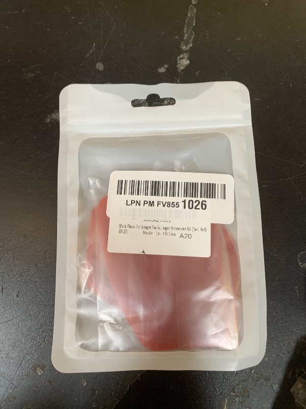 Photo 1 of **INCOMPLETE** Azureblue Pan Scraper Dish Scraper Food Scraper Tool Plastic Pot Scraper Kitchen Scraper Grease Scraper Cast Iron Skillet Pan Scraper Tool for Cleaning (2 Pcs, Red)